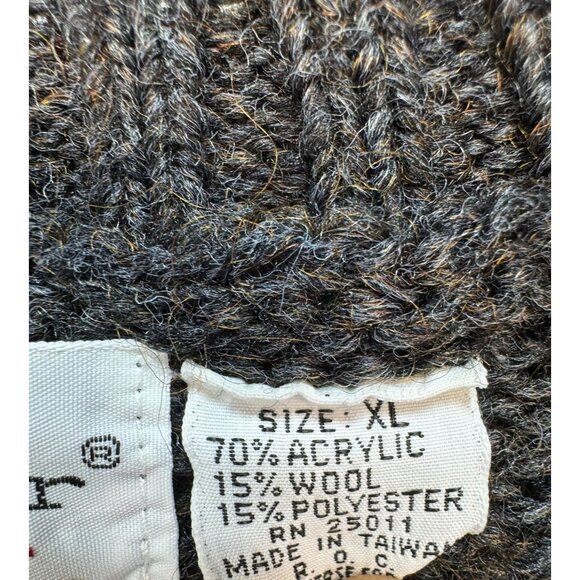 Vintage Parker Of Vienna Knit Sweater Vest XL Gray Wool Blend - Picture 2 of 9